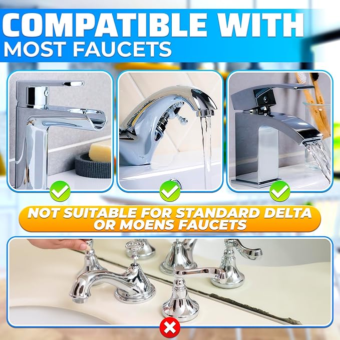 Toddler Faucet Extender for Bathroom Sink - 3Pcs Extension Faucet Cover Bathtub Baby Sink Attachment for Washing Face Hand Washing - Long Extend Water Faucet Extender Toddler Sink Fun Gadgets