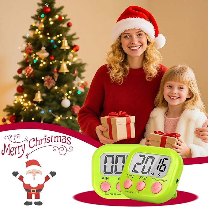 ZILLEEN Classroom Timer for Kids Teachers 2 Pack Digital Tmers, Green