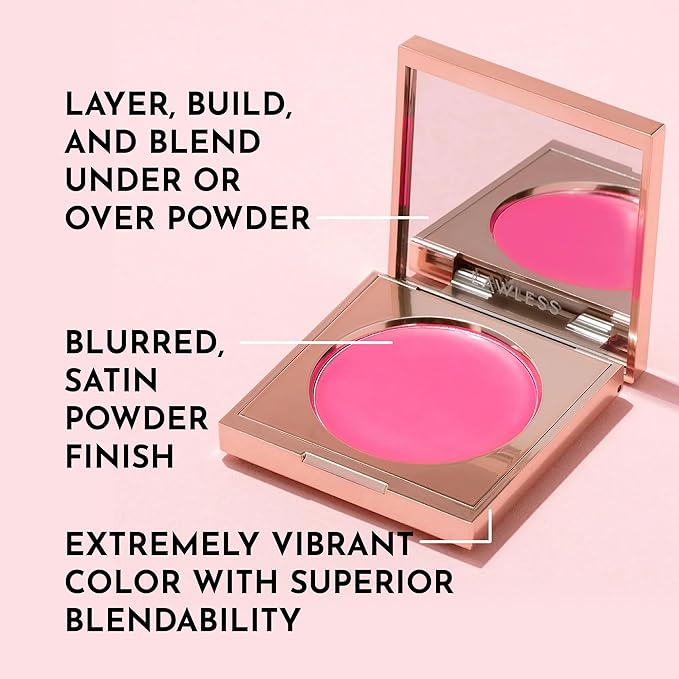 LAWLESS Pinch My Cheeks Soft-Blur Cream Blush - Valentine - Premium Blush with Natural Ingredients to Re-Energize and Protect the Skin While Imparting a Soft, Cloudy Finish - 0.18 oz