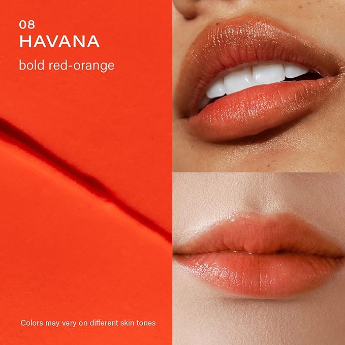 Melixir Vegan Lip Butter (12 Colors), Hydrating Tinted Lip Balm Stick, Bee-Free, Petrolatum-Free, Plant-Based, Moisturizes Dry & Chapped Lips With Shea Butter, Sheer, Natural Finish - #08 Havana