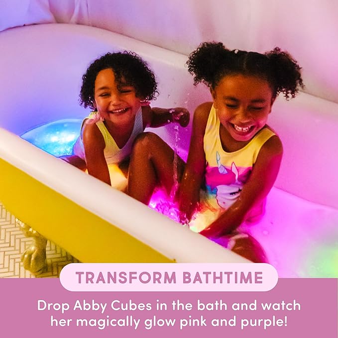 Glo Pals Play Pack Bundle with Sensory Play Jar, Water-Activated Light-Up Cubes, and Fun Fillers - Sensory Toys for Toddlers - Sensory Toy Kit with Light Up Cubes for Bathtub - Abby Cadabby