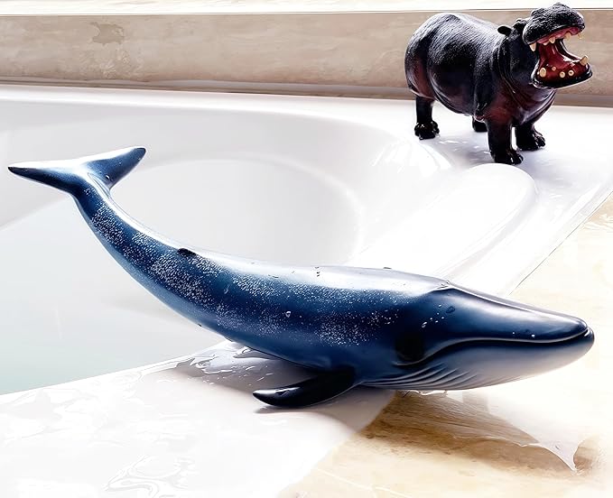 Gemini&Genius Blue Whale Sea Animal Action Figure, Ocean Shark Whale Model Toy, Educational, Role Play, Swim, Beach, Bath and Collectors for Kids
