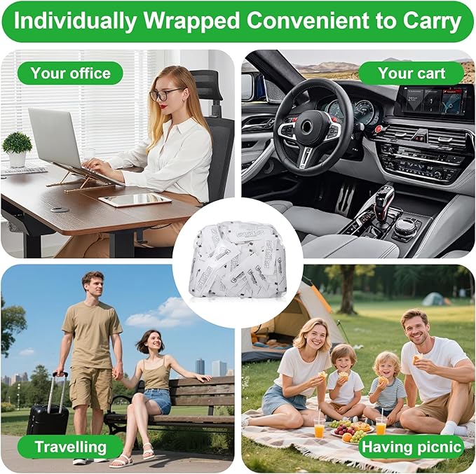 1000 Count Dental Flossers, Individually Wrapped Floss Picks, Floss Singles Bag, Toothpicks Flossers for Adults, Dental Picks Oral Care Teeth Clean Flat Wire