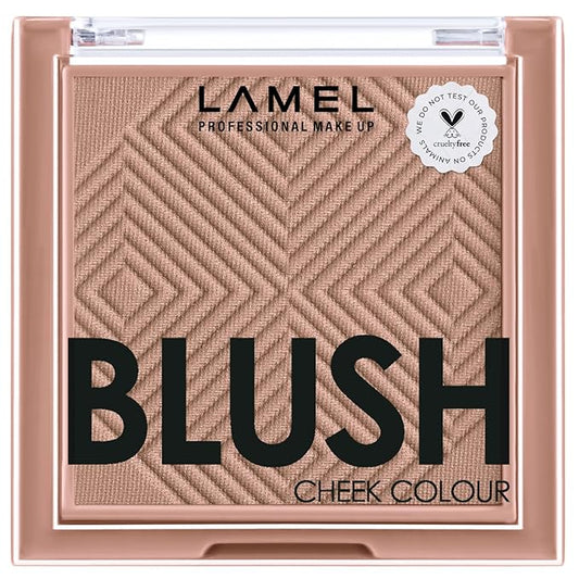 Lamel Blush Cheek Taupe Color Mini - Natural, Lightweight, Smooth, Blendable Powder - Shading & Contouring - 4 Universal Shades Powder Blush - Cruelty Free - № 404 (Taupe) - 3.8g / 0.13