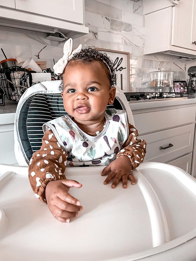 BapronBaby Root Veggies Bapron - No Neck Tie Safer Bib for Baby & Toddler - Soft Waterproof Stain Resistant - Machine Washable - Sz Baby/Toddler 6m-3T