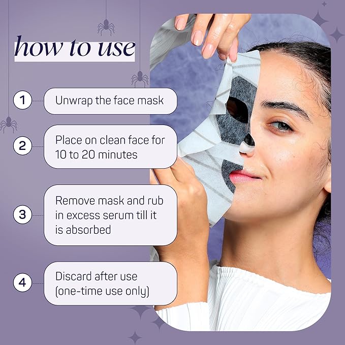 SpaLife Beauty Halloween Face Mask Spooky Glow Bundle | Korean Facial Masks | Pore-Refining, Detoxifying, and Brightening Face Mask Set | Halloween Gifts for Women | Facial Sheet Masks | 12 Pack