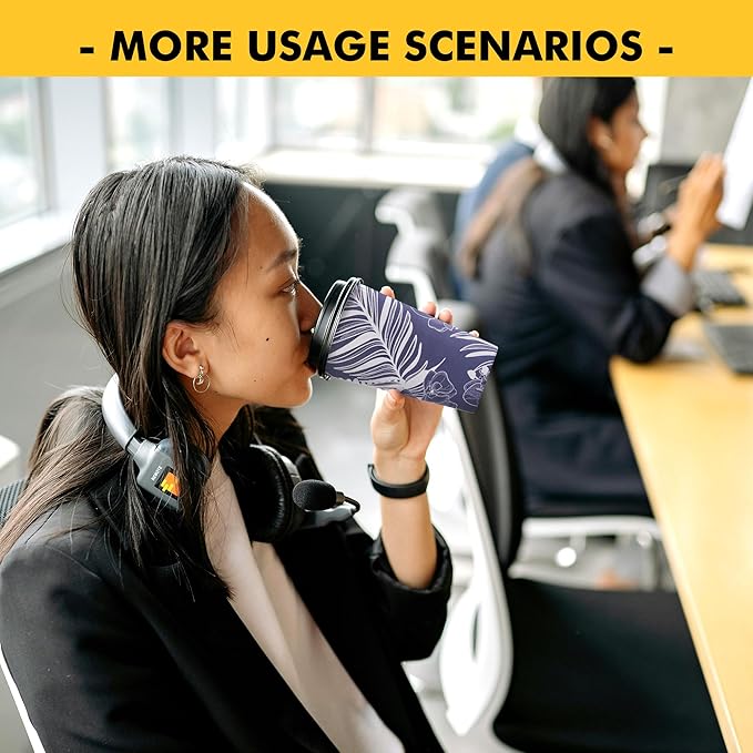 16 oz Disposable Coffee Cups with Lids 100 Pack, Hot Paper Coffee Cups with Lids, To Go Cup with Lid