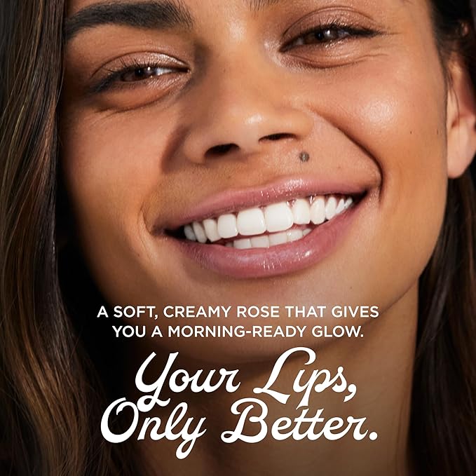 Lanolips Tinted Lip Balm - Enriched with Lanolin Oil for Shine & Hydration - Hydrating Tinted Lip Gloss Tube - Rose (12.5g / 0.44oz)