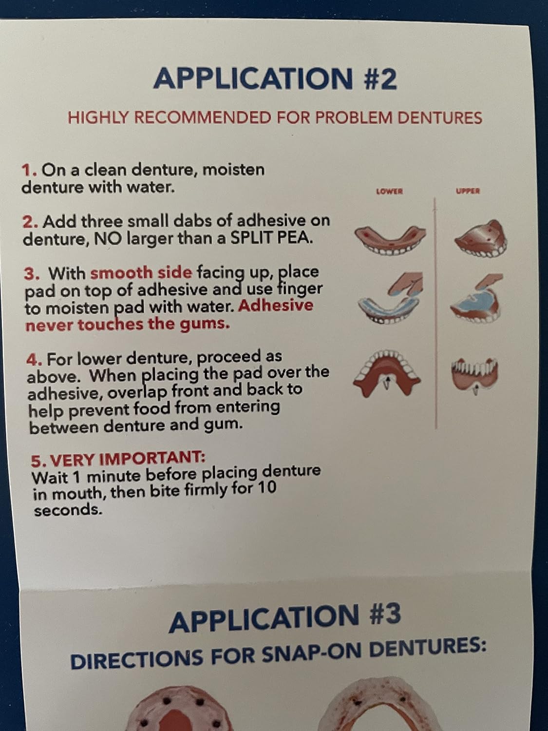 Adhesive Free Denture Pads | 30 Pack | Secure & Comfortable Fit | No Glue/No Mess | All Day Suction | Denture Glue Alternative | Safe, Natural & Non-Toxic (Upper)