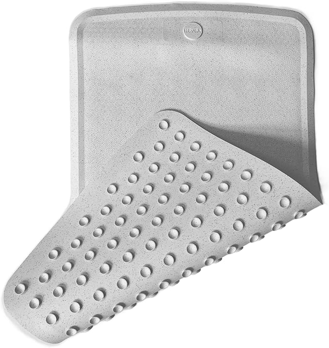 HEVEA Baby & Toddler Bath Mat - 100% Natural Rubber Non Slip Bathtub Mat for Baby - Upcycled, Danish Design - Safe & Sustainable Bathroom Essential (Marble)