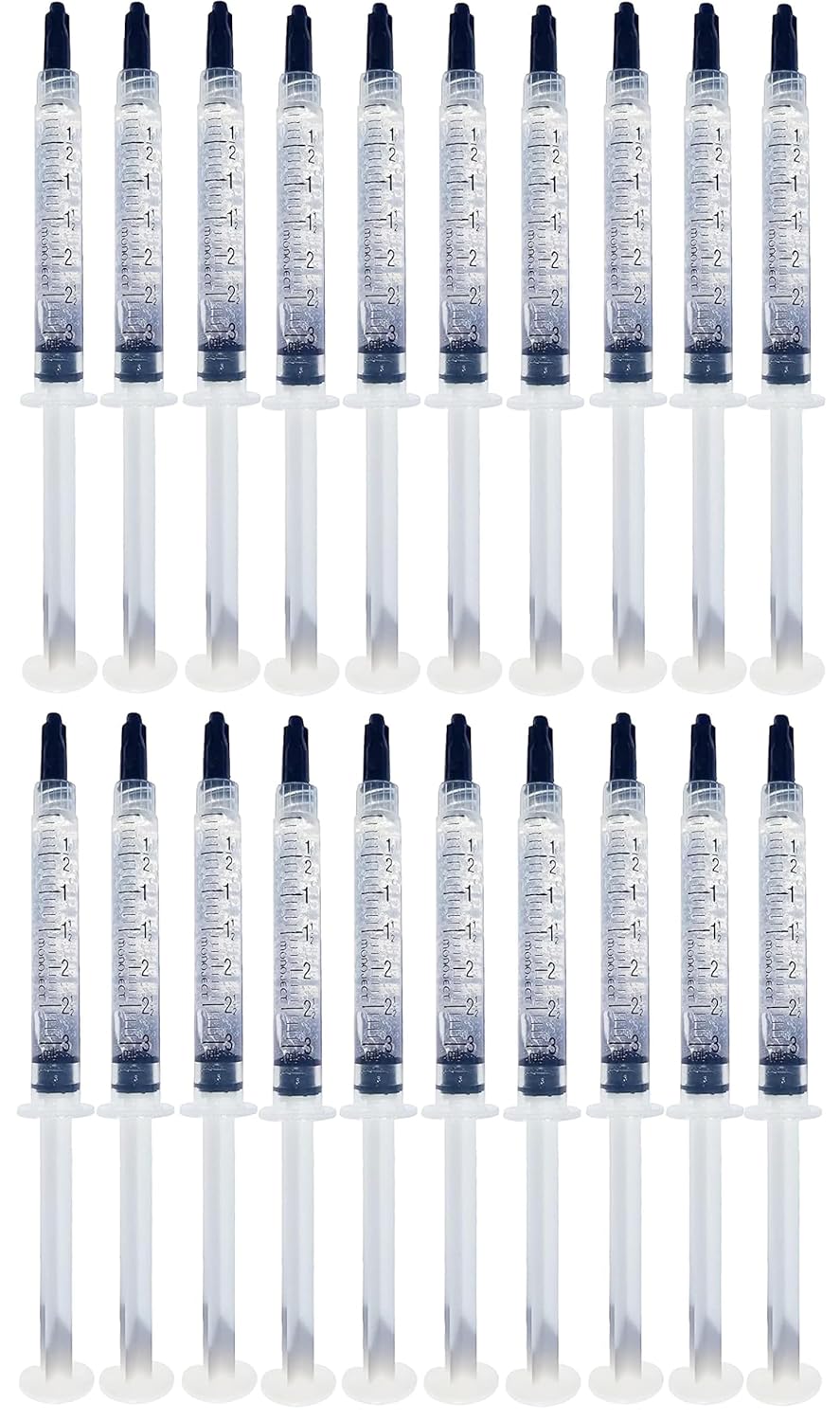 Bright White Smiles 44% Whitening Gel – 20 Syringes(3ml) – Fast-Acting Carbamide Peroxide Teeth Whitener