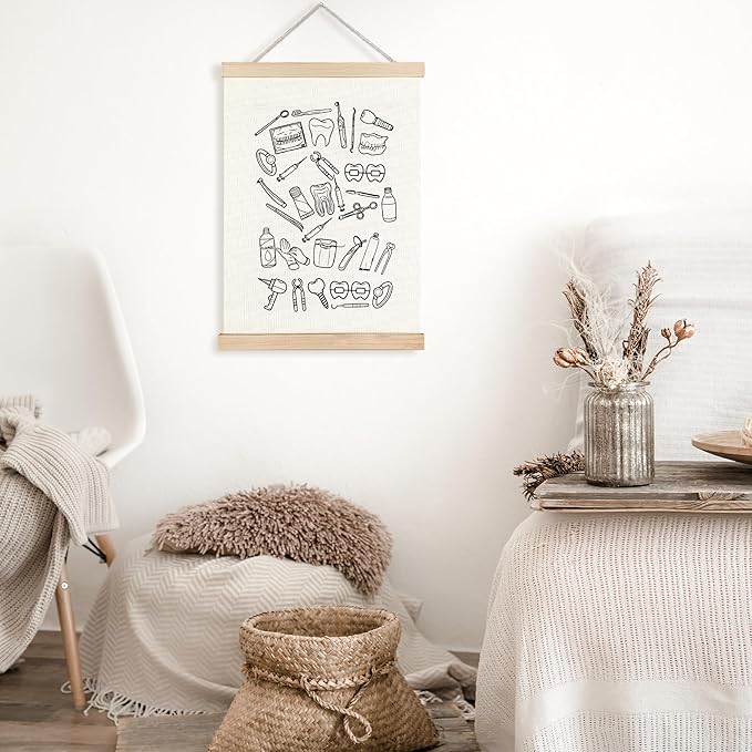 FDHSPAAM Dental Wall Art Decor, Dental Office Decor, Dentist Gifts for Women Men, Dentist Tools Wall Art Posters for Hospital Doctor Office, 12x16 Inch