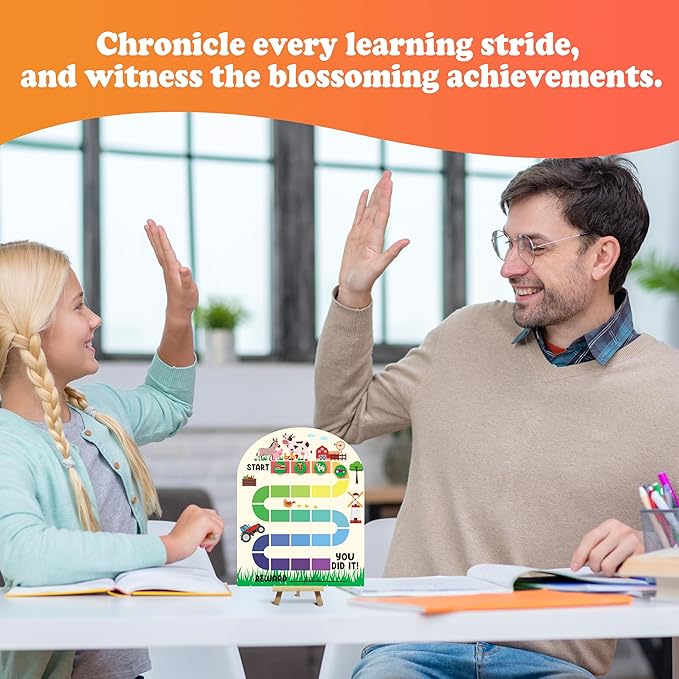 Farm Theme Wooden Reward Chart, Behavior Reward Charts, Incentive Responsibility Chart for Boys Kids Toddlers Chore Homework Good Habits Assignments Attendance, 06