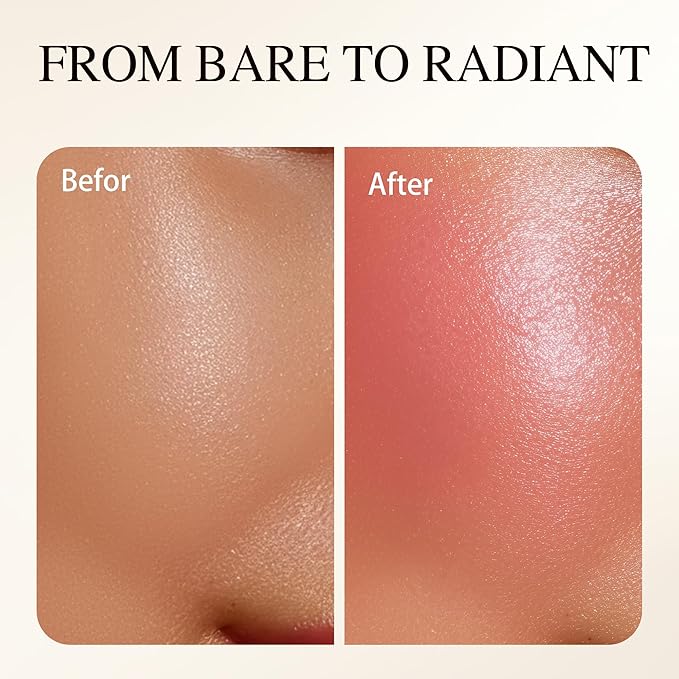 PHOFAY Luminous Blush Powder-Multi-Use Formula, Ultra-Fine & Smooth, Longer-Lasting Wear with Natural Luminous Glow (06#)