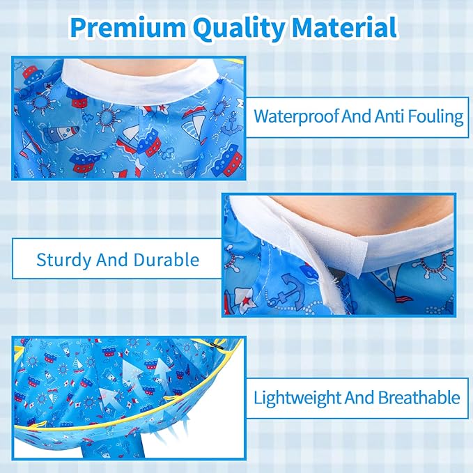 Hair Cutting Cape, Reusable Waterproof Kids Hair Cut Cape Umbrella with Hair Storage Pocket for Kids Toddler, No Crying, Salon Level Hairdressing Experience