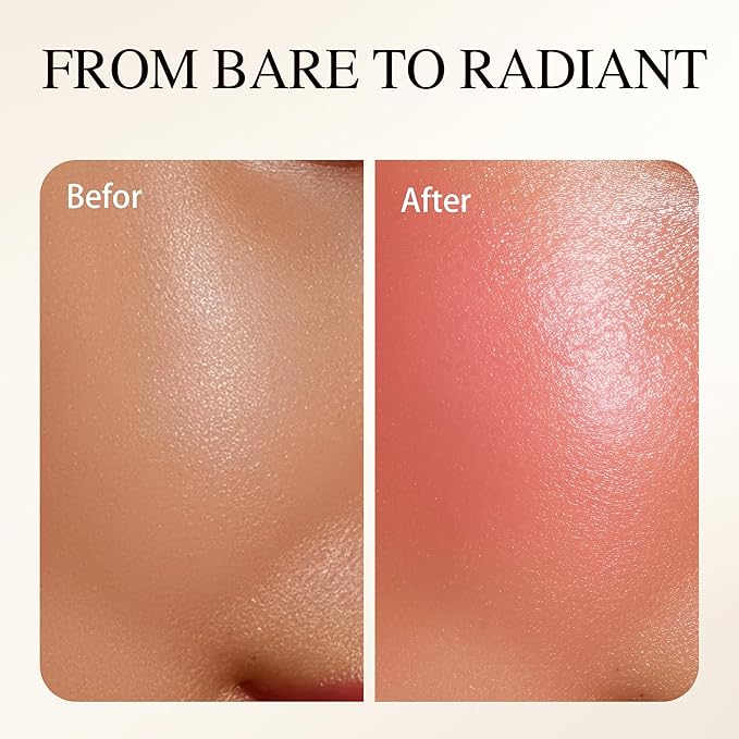 PHOFAY Luminous Blush Powder-Multi-Use Formula, Ultra-Fine & Smooth, Longer-Lasting Wear with Natural Luminous Glow (03#)