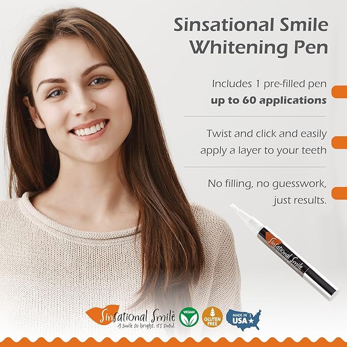 Teeth Whitening Pen, Up to 120 Treatments - Safe, Fast, Simple, Effective, Removes Stains, No Sensitivity, Enamel Safe, for Sensitive Teeth & Gums, 2-Pack