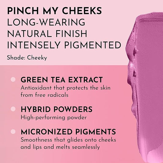 LAWLESS Pinch My Cheeks Soft-Blur Cream Blush - Cheeky - Premium Blush with Natural Ingredients to Re-Energize and Protect the Skin While Imparting a Soft, Cloudy Finish - 0.18 oz