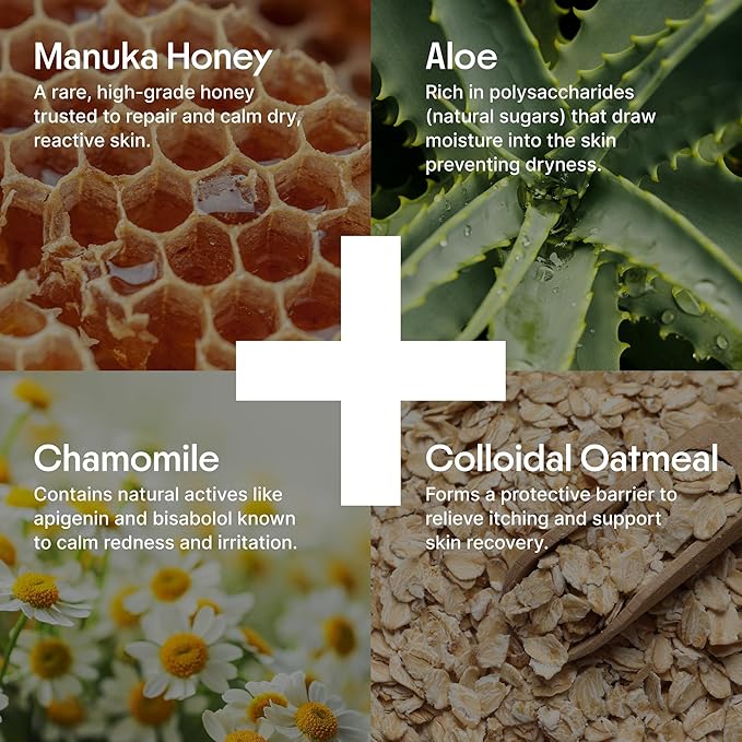 Clearbody Organics Oatmeal Lotion - 4 Fl Oz - Eczema Cream & Treatment - Natural Ointment for Eczema Manuka Honey Hydration Body Lotion