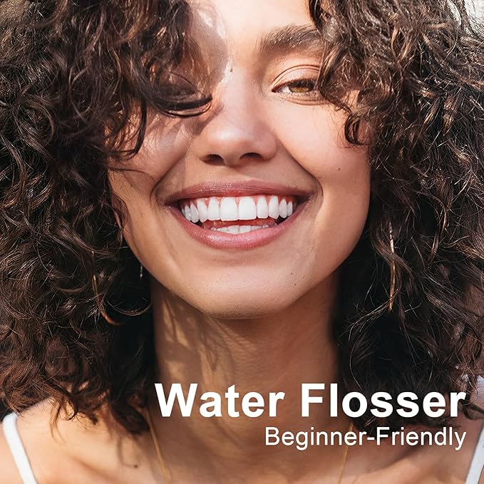 Nicefeel Water Dental Flosser Teeth Pick - Fast Charge Cordless Teeth Cleaner, 3 Modes Portable Oral Irrigator, IPX7 Waterproof Electric Water Dental Flosser for Tonsil Stone, 300ML Tank