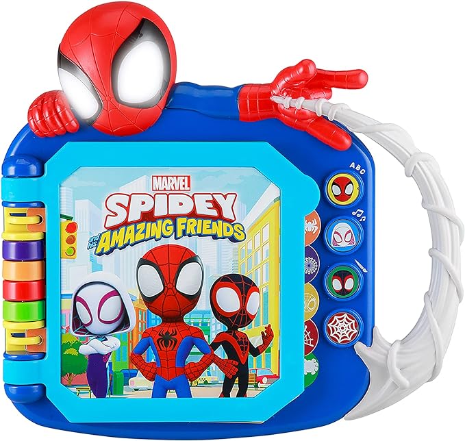 eKids Spidey and His Amazing Friends Book, Toddler Toys with Built-in Preschool Learning Games, Educational Toys for Fans of Spiderman Toys and Gifts (Styles May Vary)