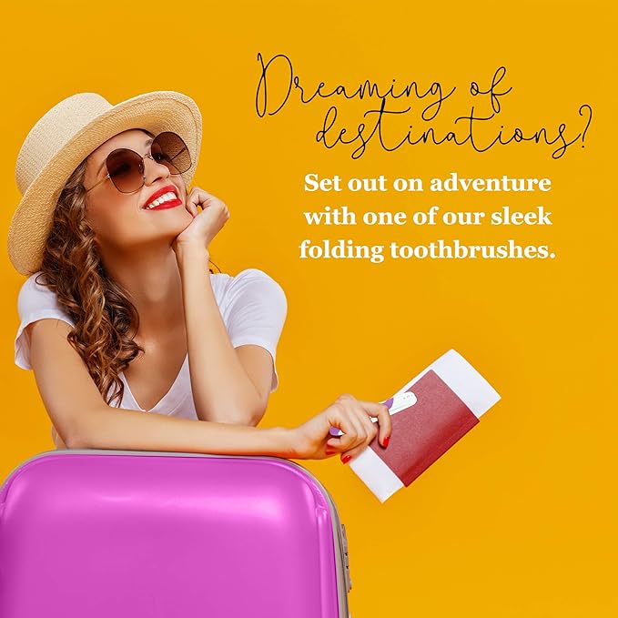 Travel Toothbrush, Portable Toothbrush Built in Cover, Travel Size Toothbrush Hiking, Camping, Traveling, Folding Toothbrushes, Collapsible Multi Color Travel Toothbrush Kit (6 Pack Soft-Multicolor)