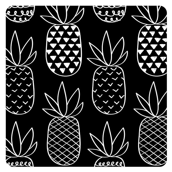 BapronBaby Pineapple Monochrome Bapron - No Neck Tie Safer Bib for Baby & Toddler - Soft Waterproof Stain Resistant - Machine Washable - Sz Preschool 3-5yrs