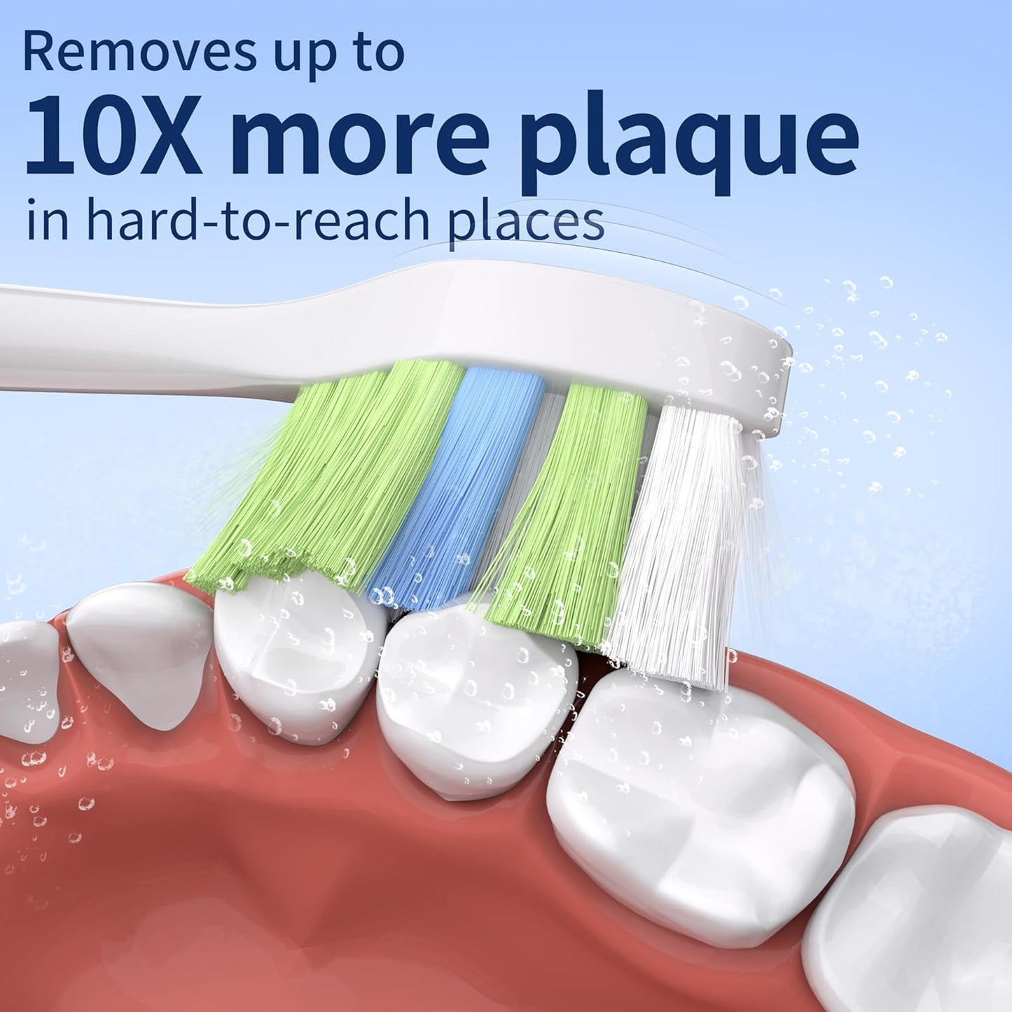 Replacement Toothbrush Heads Compatible with Philips Sonicare Electric Toothbrushes, Electric Brush Head Refills Fit for Philips Sonic Care snap-on Handles, 10Pack