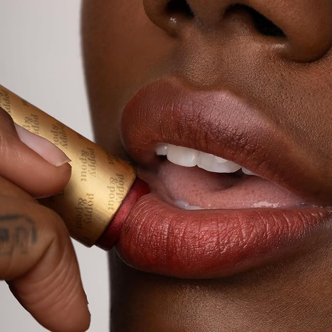 Poppy & Pout All Natural Lip Tint, Cardboard Tube, Hand-Filled, Beeswax, Vitamin E, Coconut Oil, Cruelty Free, All-Natural Shades (Penny)