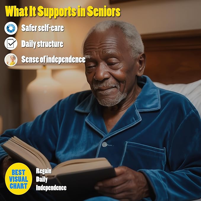 Night Routine Chart for Kids – Step-by-Step Visual Schedule (9x12 Laminated) | Self-Care Educational Chart for Children, Special Needs & Autism – Bedtime Routine Support – English