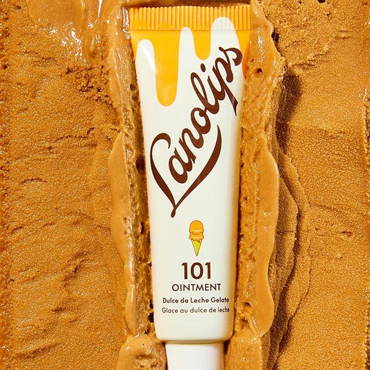 Lanolips 101 Ointment - Lanolin Lip Balm for Smooth, Hydrated & Healthy Lips - Multipurpose Lip Ointment with Lanolin Oil for Dry Lips, Cuticles & More - Dulce de Leche (0.35 oz)