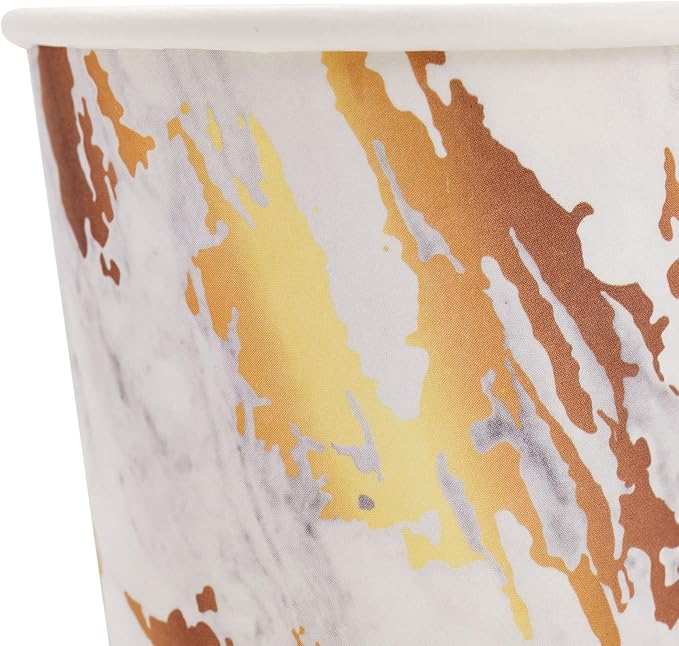 Sparkle and Bash 100 Pack 4 Oz Mini Disposable Paper Cups - Marble Disposable Party Cup for Espresso, Mouthwash, Tea, Coffee, Versatile Espresso Cups