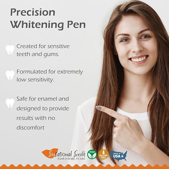 Teeth Whitening Pen, Up to 60 Treatments - Safe, Fast, Simple, Effective, Removes Stains, No Sensitivity, Enamel Safe, for Sensitive Teeth & Gums