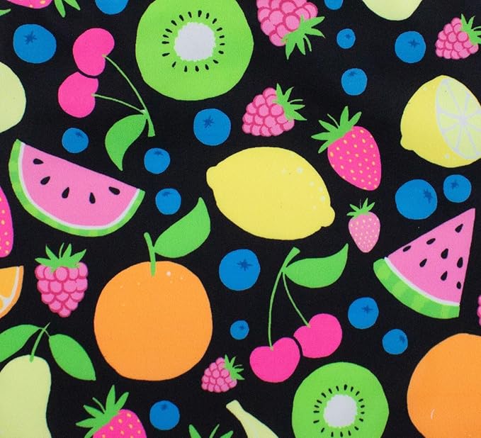BapronBaby Neon Fruit Monster Bapron - No Neck Tie Safer Bib for Baby & Toddler - Soft Waterproof Stain Resistant - Machine Washable - Sz Preschool 3-5yrs