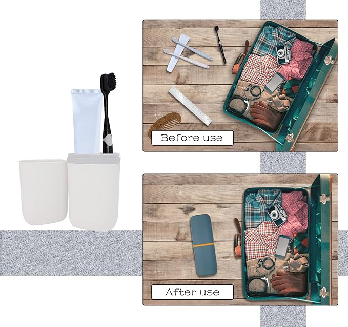 Toothbrush Travel Case, Travel Toothbrush Cup Holder Portable Toothbrush Travel Container Portable Toothpaste Storage Travel Toothbrush Holder for Camping Business School Trip Home