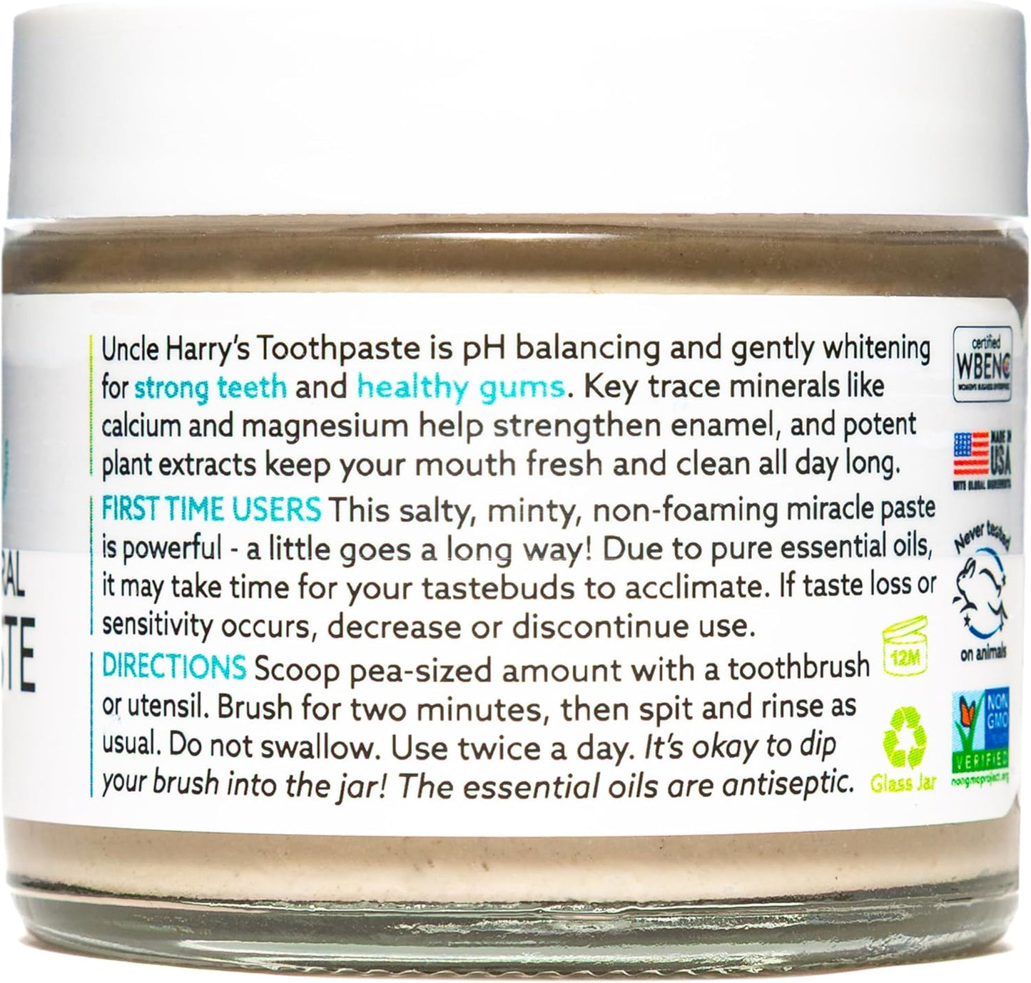 Uncle Harry's Anise Remineralizing Toothpaste | Natural Whitening Tooth Paste Freshens Breath & Promotes Enamel | Vegan Fluoride Free Toothpaste (2 Pack)