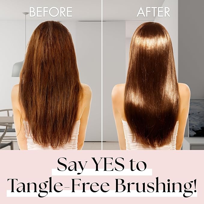 Lily England Detangler Brush & Comb Set - Lightweight Wide Tooth Detangling Tool for Women & Kids - Smooths Curly, Straight, Dry, Fine, & Thick Hair, Purple