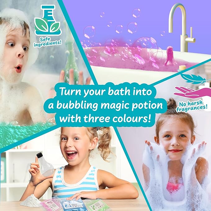 Science4you Bath Potions for Kids +6 – Potions Making Kit, Bath Bombs, Educational Science Kits: 3 Bath Experiments, Stem Toys, Cosmetic Gift Ideal to Birthday, Easter, Christmas for Girls Age 6 7 8+
