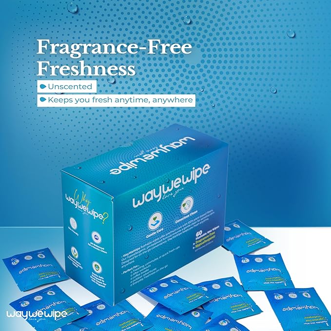 On-The-Go Flushable Wet Wipes, 60 Count XL Individually Wrapped Adult Wipes, Hypoallergenic 100% Plant Based Septic Safe, Travel Size Cleansing Cloth for Men & Women, Fragrance Free (60 Ct)