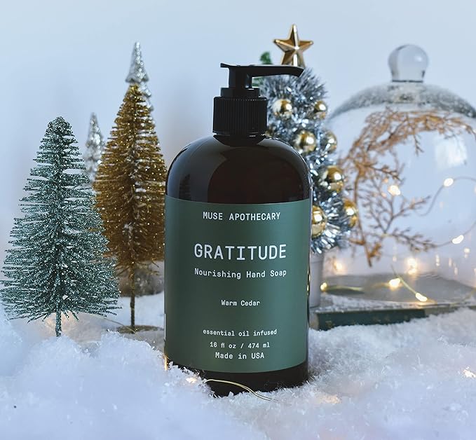 Muse Apothecary Hand Ritual - Botanical Collection - Aromatic and Nourishing Hand Soap, Infused with Natural Aromatherapy Essential Oils - 16 oz, Warm Cedar, Pack of 3