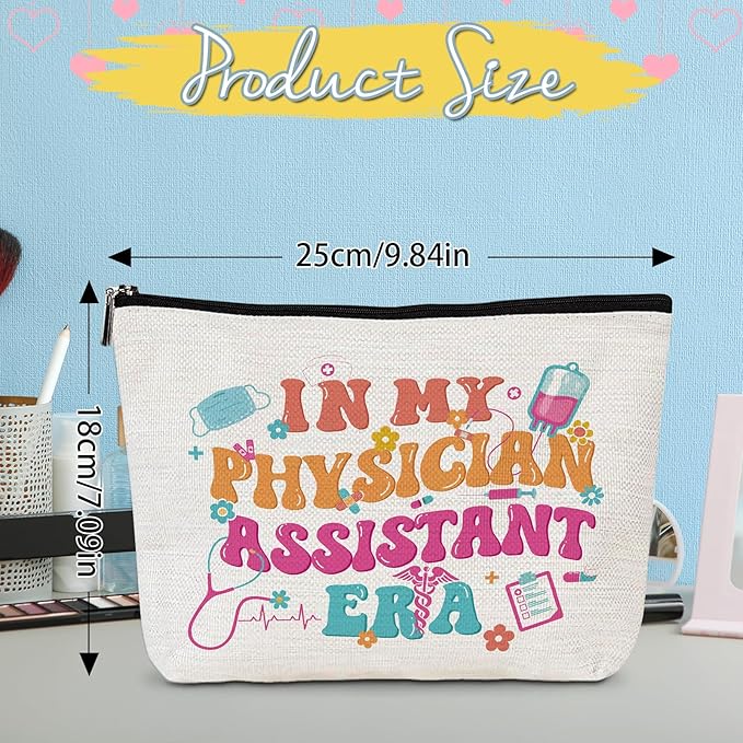 Physician Assistant Gifts for Women - PA School Gifts for Graduation, PA Week Appreciation Thank You Gifts for Physician Assistant, Medical Student Travel Makeup Bag Birthday Christmas Gift