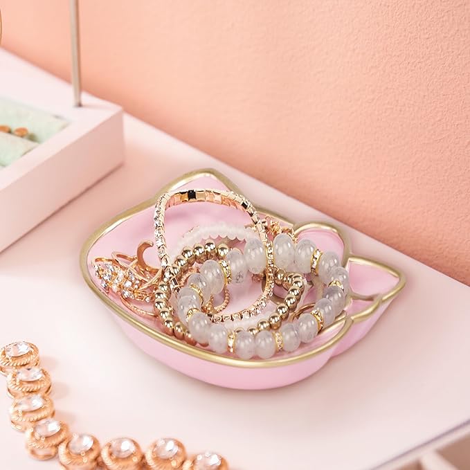 Jay Franco Hello Kitty Bathroom Accessories - 2 Piece Pink Resin Bathroom Décor and Storage Set Includes Toothbrush Holder and Soap Dish