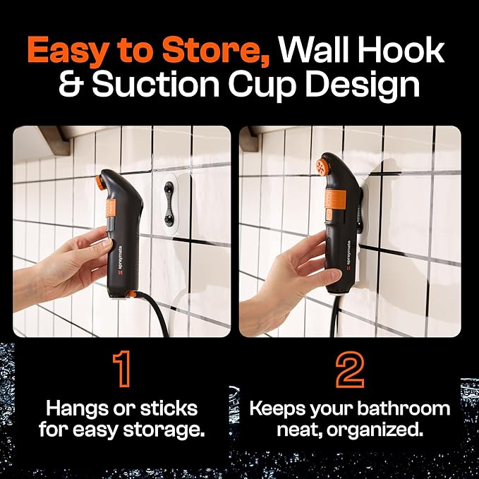 Portable Bidet for Travel – Electric High Pressure Rechargeable Bidet for Women & Men | 2.5L Bottle | 1300ML/Min Flow | USB-C | 1600mAh Battery | USA Brand – Spray Mate Jumbo