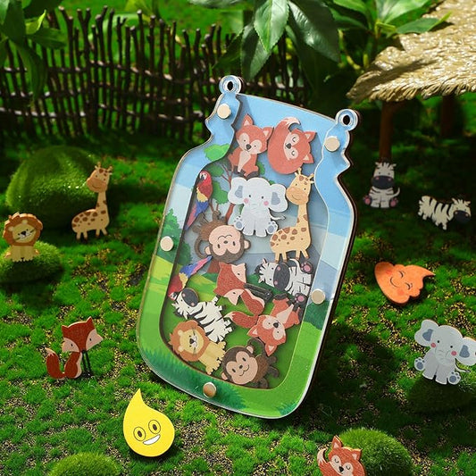 Qunclay Reward Jar for Kids Pot Training Reward Jar Classroom Incentive Good Behavior Responsibility Chart for Christmas Boys Girls Gift(Jungle Style)