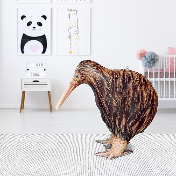 Jet Creations 18" L Inflatable Kiwi Bird – Realistic Brown Wildlife Animal Figure, New Zealand Flightless Bird Toy for Kids, Party Decorations, Pool Float, Home & Yard Décor, Educational Gift