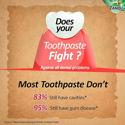 Zandu Dantveer, 500g, Fights 9 Dental Problems, with Irimedadi Oil, Advanced Ayurvedic Toothpaste, Scientifically Proven Formula