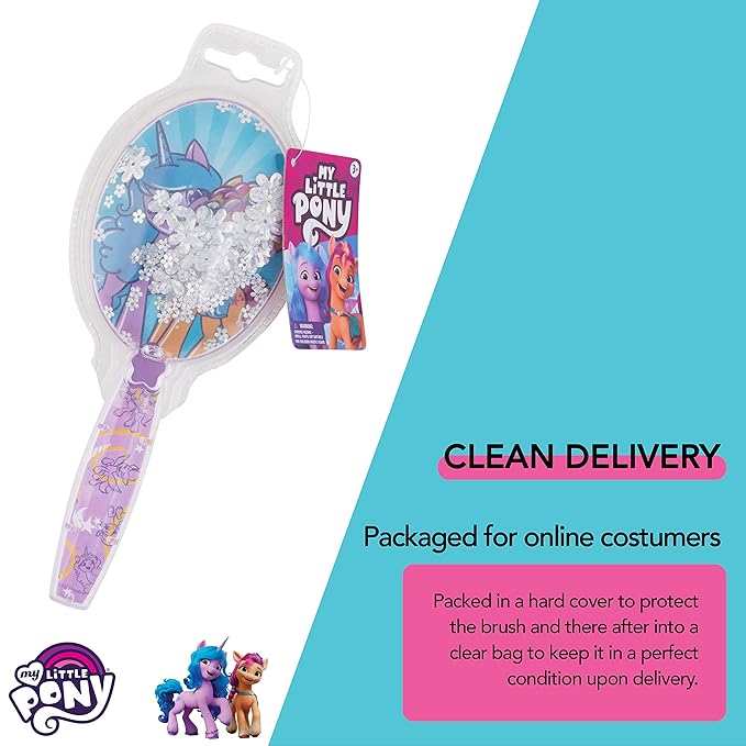 Hair Brush With Magical Sparkling Stars Confetti - Kids Ages 3+