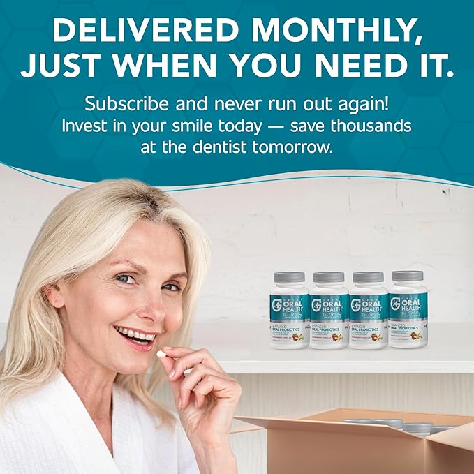 Oral Probiotics for Mouth Bad Breath Treatment for Adults; Dentist Formulated Dental Probiotics for Teeth and Gums, Chronic Halitosis with BLIS K12 M18, Chewable Oral Health Tablets Strawberry Vanilla