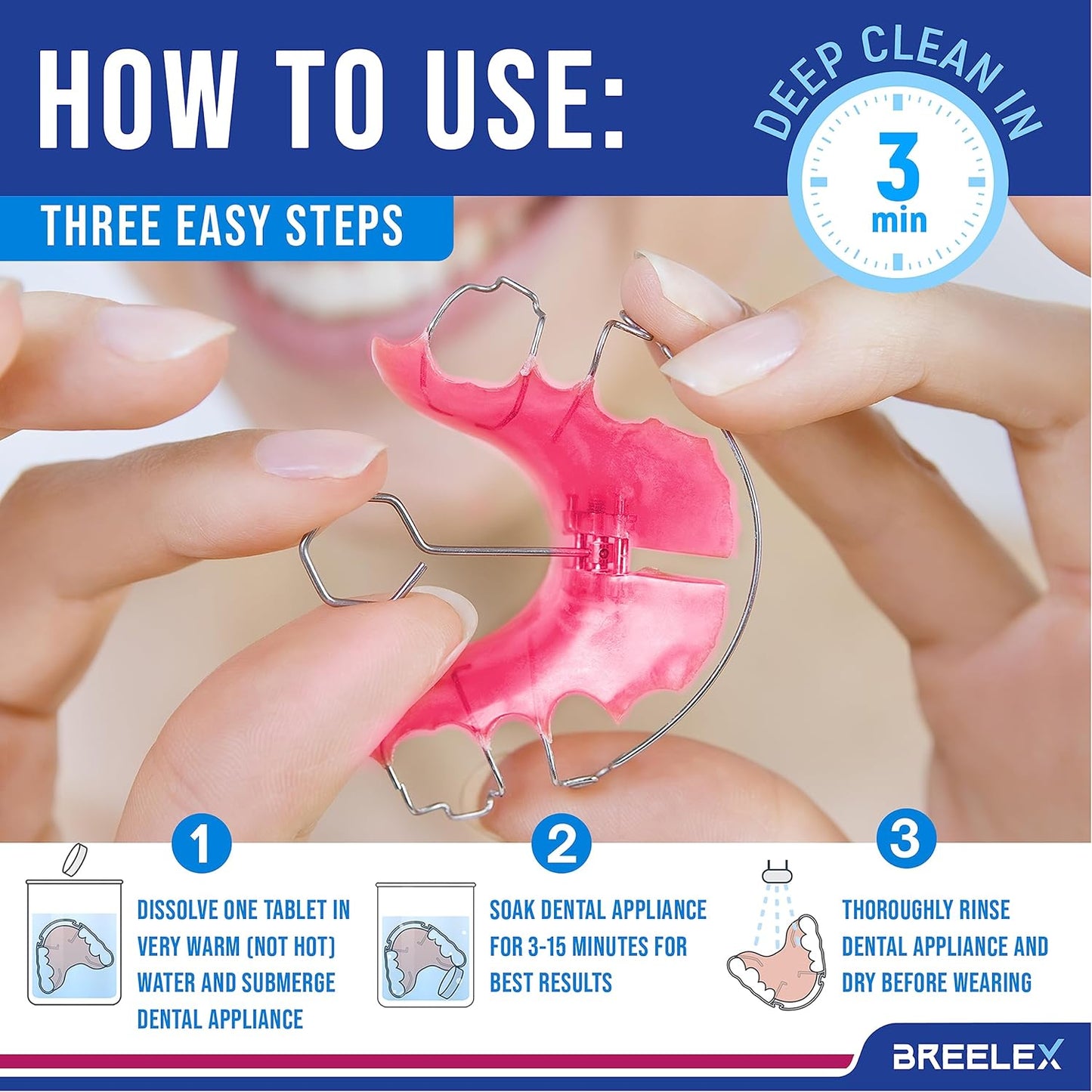 Retainer Cleaner Tablets - 2 Pack, 240 Tablets - Denture Cleaning & Night Guard Cleaner - Mouthguard & Dental Appliance Cleaning