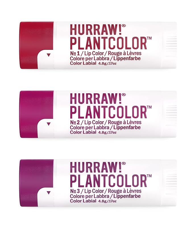 Hurraw! Plantcolor Lip Color Bundle: №1 №2 №3
